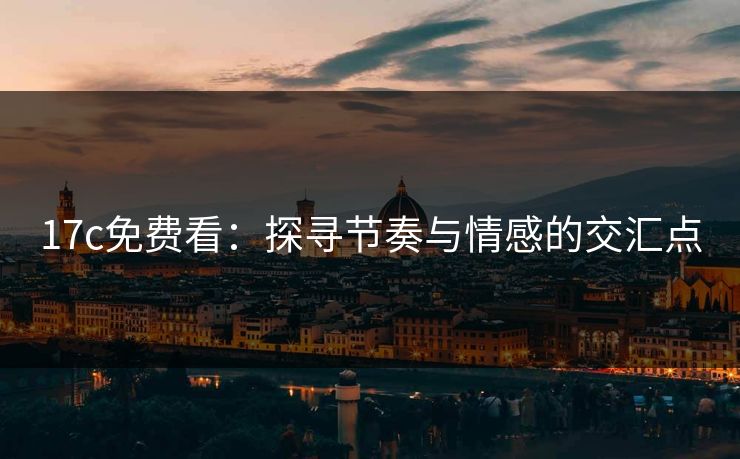 17c免费看：探寻节奏与情感的交汇点