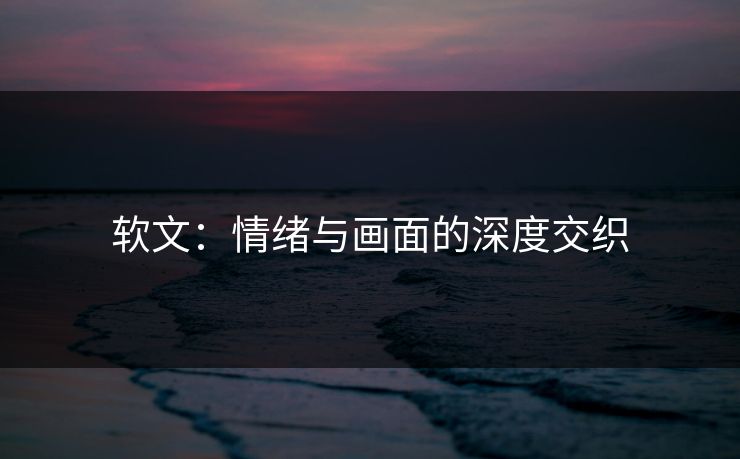 软文:情绪与画面的深度交织